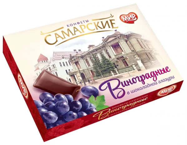 №2 КФ МИР Виноградные в шоколадной глазури 160г  в Шарыпове