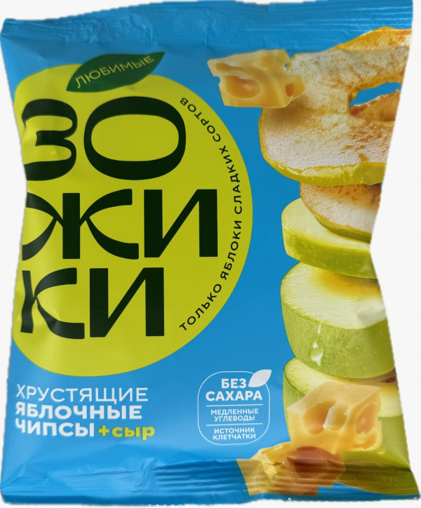 №1 Зожики Яблочные чипсы с сыром, 25г  в Шарыпове